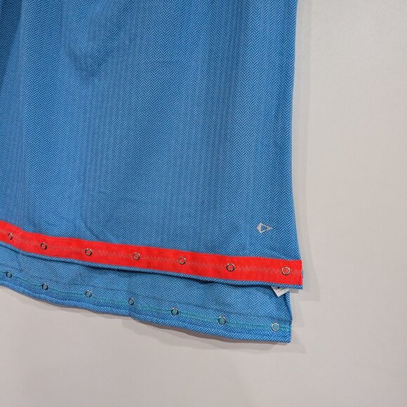 Lululemon Ivivva Chill Herringbone Pattern Scarf Neon Coral Pink Blue One Size - Picture 2 of 3